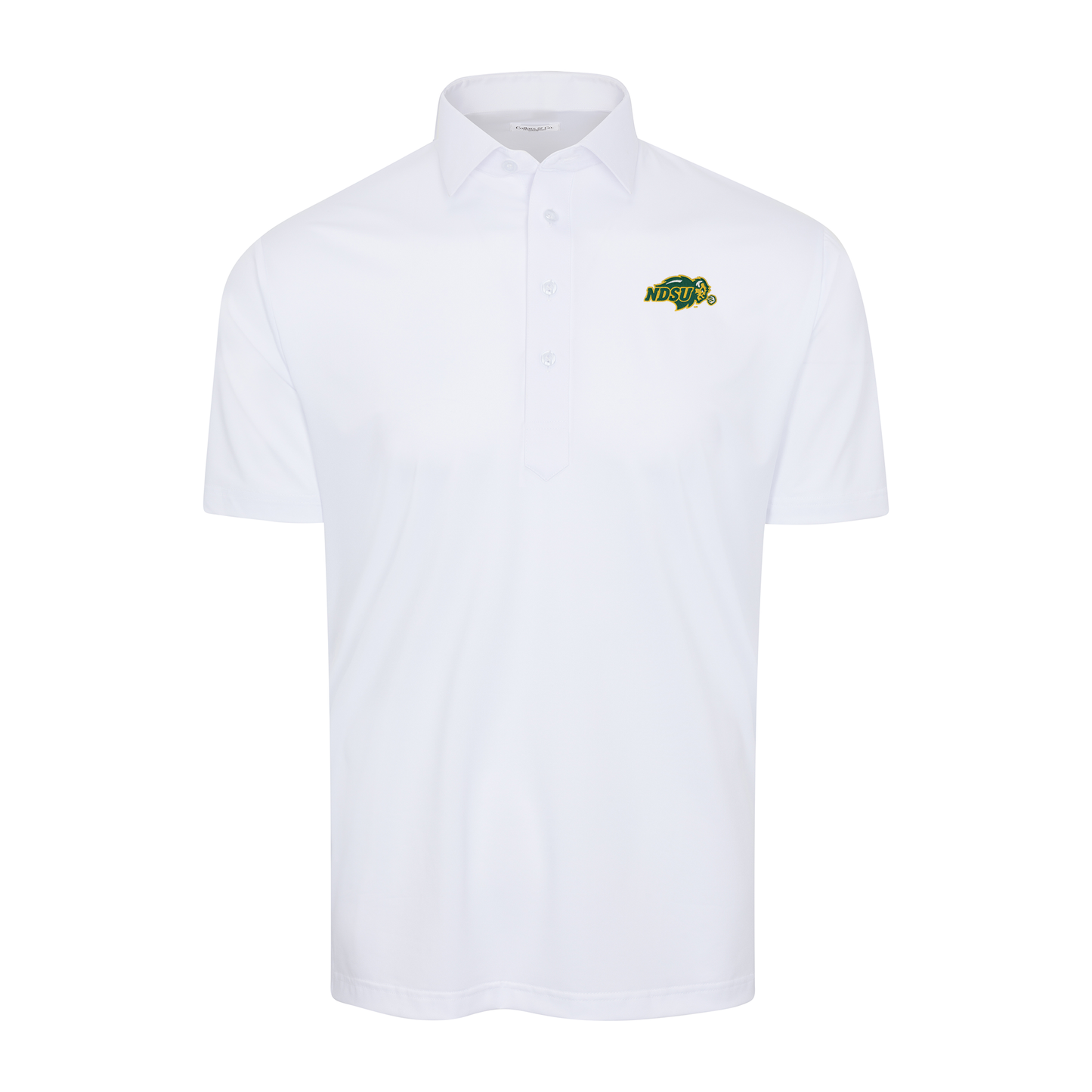 North Dakota State Semi-Spread Collar Polo White