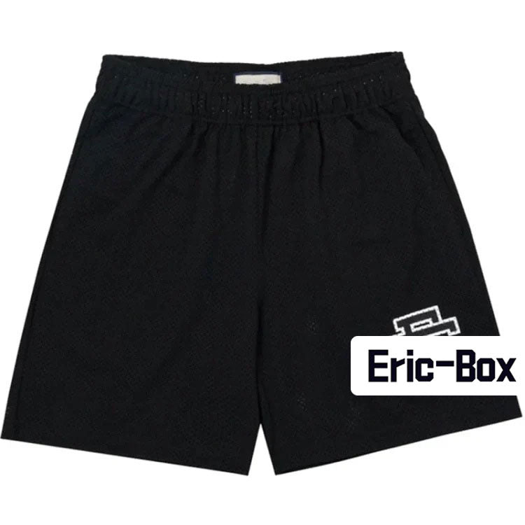 Black White Label Basic Mesh Shorts