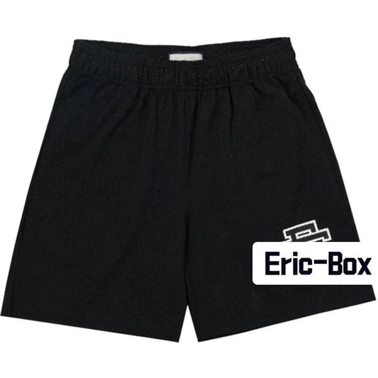 Black White Label Basic Mesh Shorts